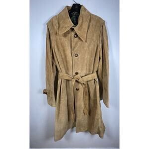 Authenticated Vintage Women's Suede Gucci Trench Coat Size 50